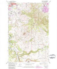 1973 Map of Spokane SE, Spokane County, WA — High-Res, 1986 Print ...